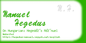 manuel hegedus business card